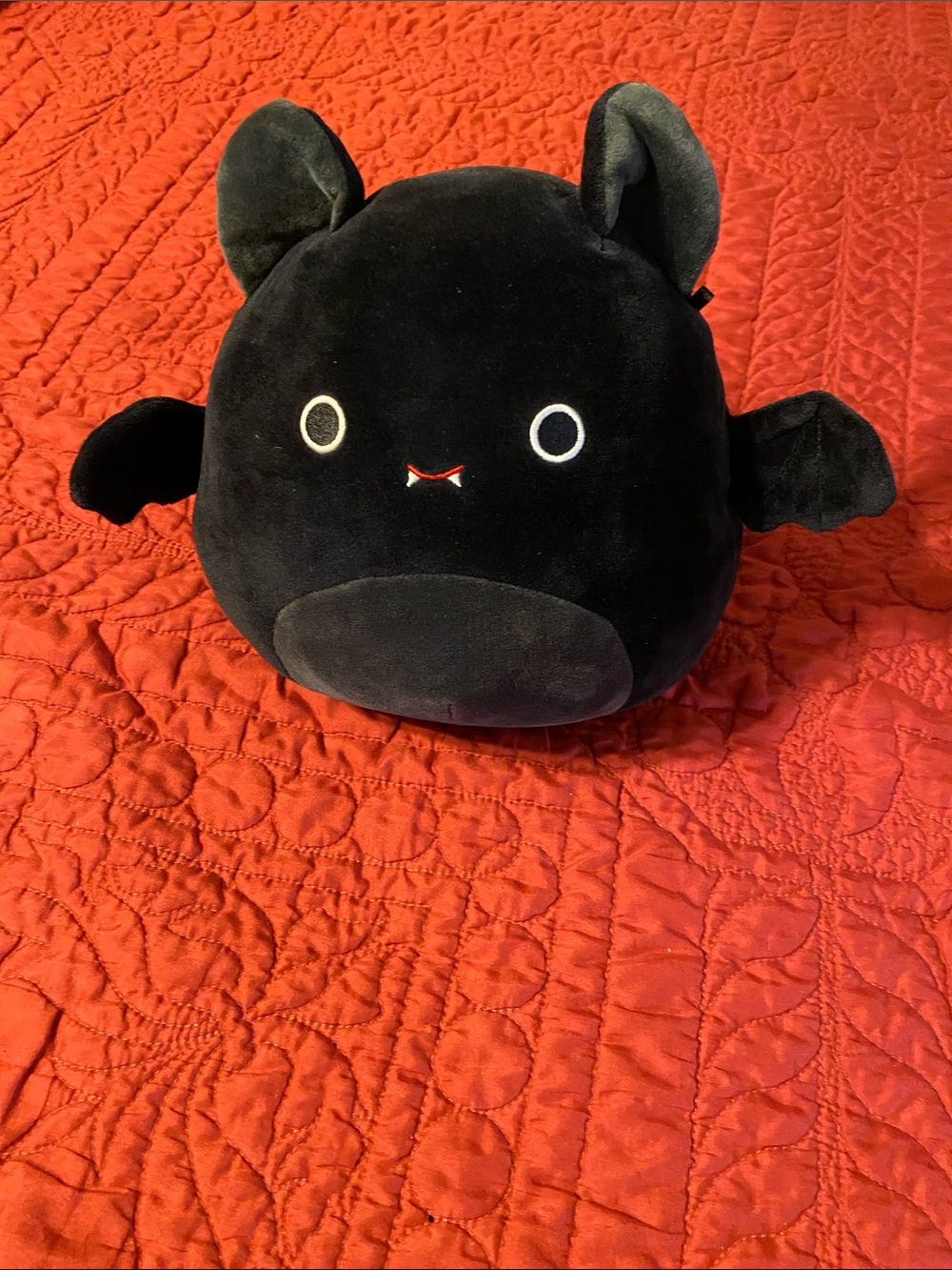Squishmallows Black Round Emily Bat 8” Plush - Embroidered Face